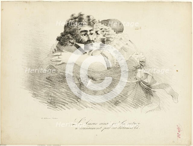 Love and Nature Do Not Know These Distances, 19th century. Creator: Unknown.