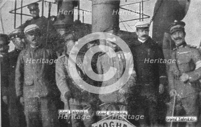 'Les evenements de Grece; Le colonel nationaliste grec Christodolou, venantde Cavalla et de..., 1916 Creator: Unknown.