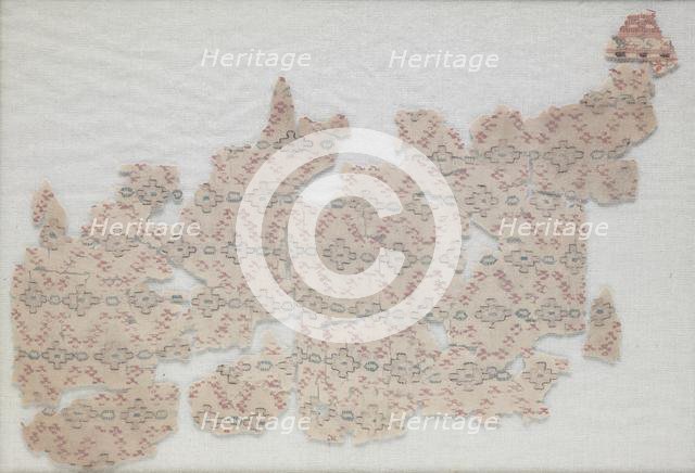 Fragment with diamond pattern, 800s. Creator: Unknown.