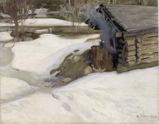 Smoke sauna, 1911. Creator: Oskari Paatela.