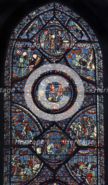 Charlemagne Window, Cathedral of Chartres, France, c1225. Artist: Unknown