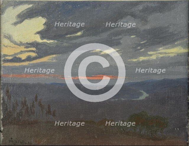 Sunrise over the Arno, 1898. Creator: Dulac, Charles-Marie (1865-1898).