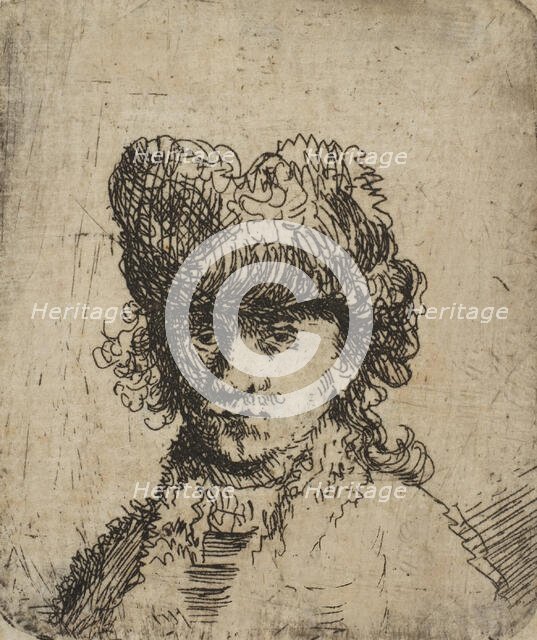 Self-Portrait in a Fur Cap: Bust, 18th century., 18th century. Creator: Unknown.