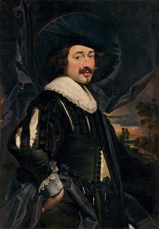 Portrait of a Man in a Wide-Brimmed Hat, early 1630s. Creator: Jan Cossiers.