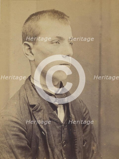 Spanagel. Alfred, Vincent. 17 ans, né le 27/5/77 à Paris. Serrurier. Anarchiste. 7/7/94., 1894. Creator: Alphonse Bertillon.