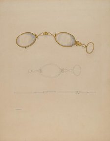 Lorgnette, c. 1937. Creator: Isidore Steinberg.