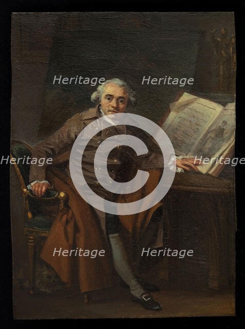 Portrait présumé de Jean-Jacques Lagrenée dit Portrait d'un homme dans un manteau croisé, c1787. Creator: Marguerite Gerard.