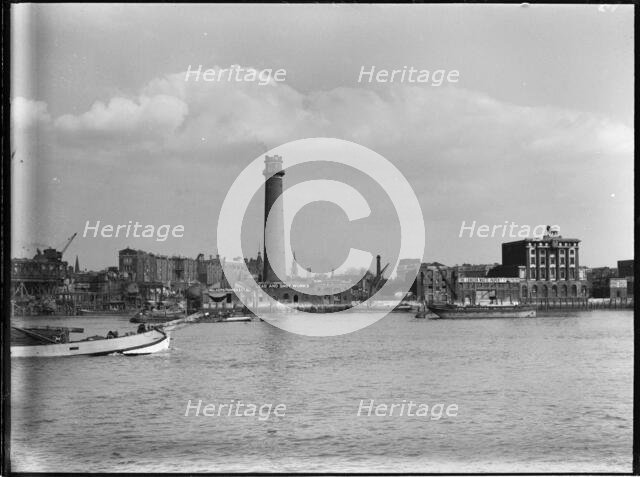 Shot Tower and Lead Works, Belvedere Road, Lambeth, Greater London Authority, 1936. Creator: Charles William  Prickett.