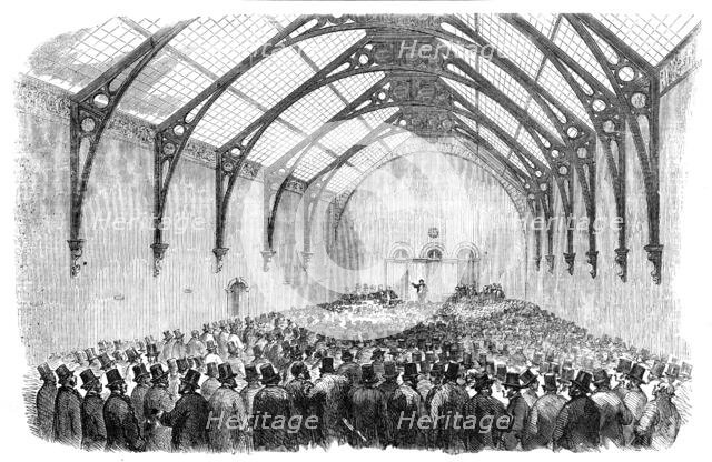 Boston Election - Meeting in the Corn Exchange, 1856.  Creator: Unknown.