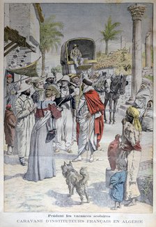 French teachers visiting Algeria during the school holidays, 1903. Artist: Unknown