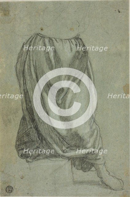 Drapery Sketch, n.d. Creator: Unknown.