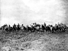 Sheep-shearers travelling on the South American Pampas, 1895. Creator: Adrian Lundstrom.