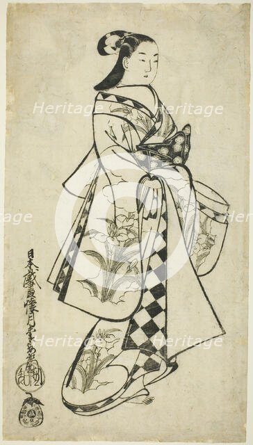 Standing Beauty, c. 1714. Creator: Kaigetsudô Anchi.
