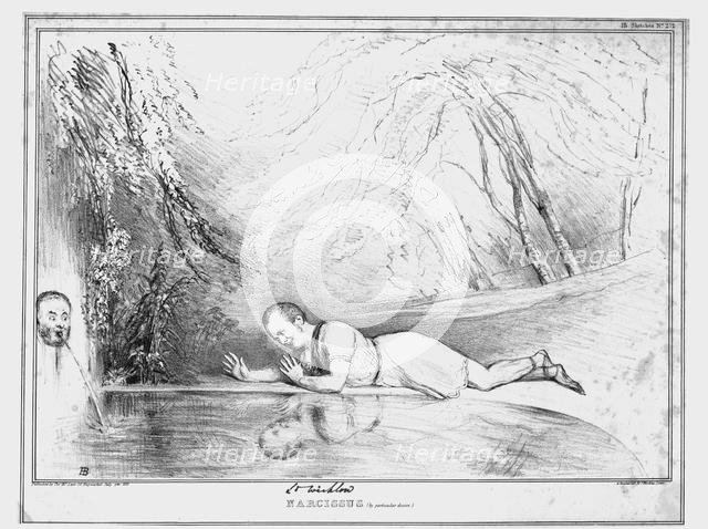 'Narcissus (by particular desire.)' ,1833. Creator: John Doyle.