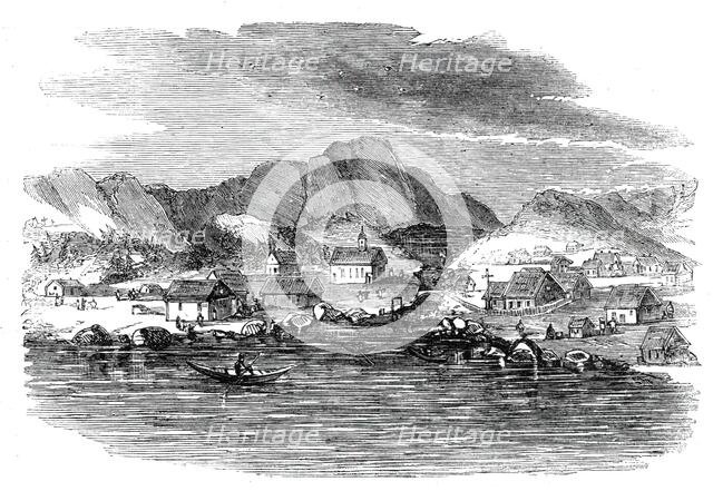 The North Atlantic Telegraph - Julianshaab, Capital of South Greenland, 1860. Creator: Unknown.