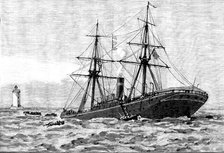 Wreck of the steam-ship Dacca in the Red Sea: an hour after she struck, 1890. Creator: Unknown.