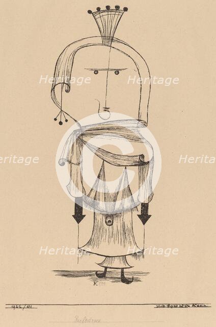 Die Hexe mit dem Kamm (Witch with a Comb), 1922. Creator: Paul Klee.