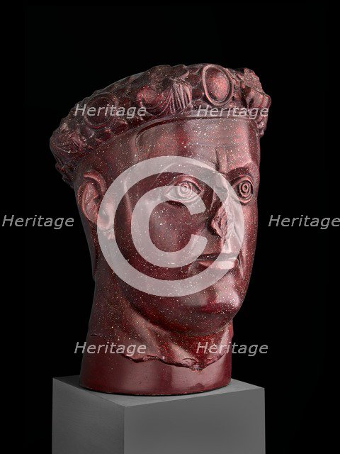 Head of Tetrarch, probably Galerius, from Gamzigrad, c310. Artist: Unknown.