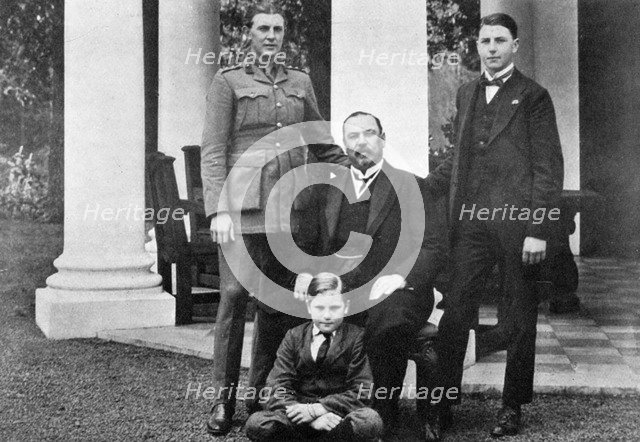 General Louis Botha and his sons, c1918, (c1920). Artist: Unknown