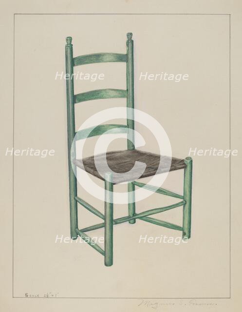 Ladder Back Chair - Called "Jolting Chair", c. 1936. Creator: Magnus S. Fossum.