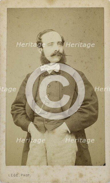 Portrait of the violinist and composer Adolphe Blanc (1828-1885), c. 1870. Creator: Photo studio Legé & Bergeron.