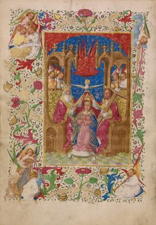 The Coronation of the Virgin; Book of Hours, about 1460. Creator: Master of Evert Zoudenbalch.