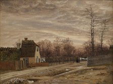 Evening after a Thaw. Taabæk, North of Copenhagen, 1850-1859. Creator: Vilhelm Kyhn.
