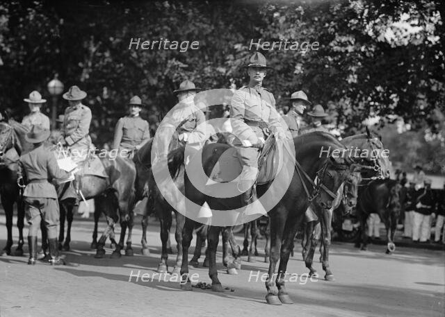 Draft Parade - General Joseph E. Kuhn, Center Front; General George H. Harries, Left of Kuhn, 1917. Creator: Harris & Ewing.