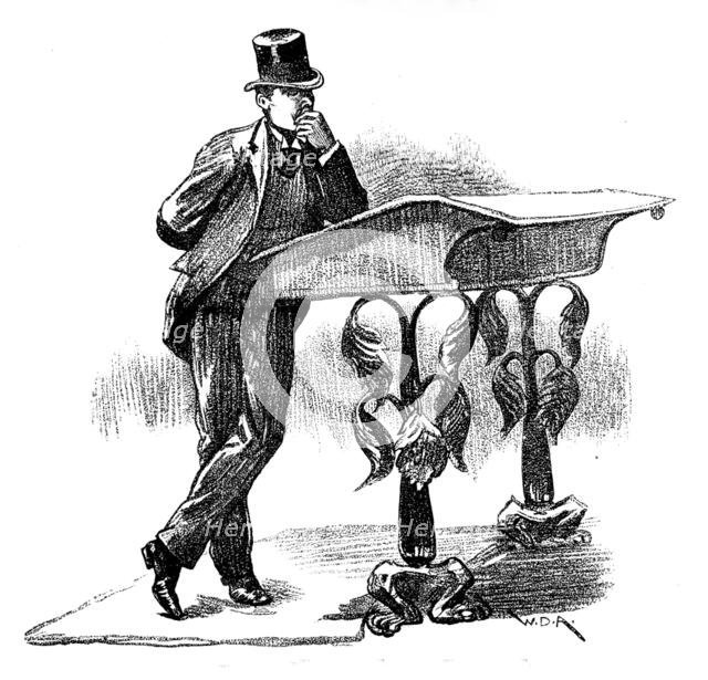 The Colliery Strike and the London Coal Exchange: waiting for the opening of the market, 1890. Creator: Unknown.