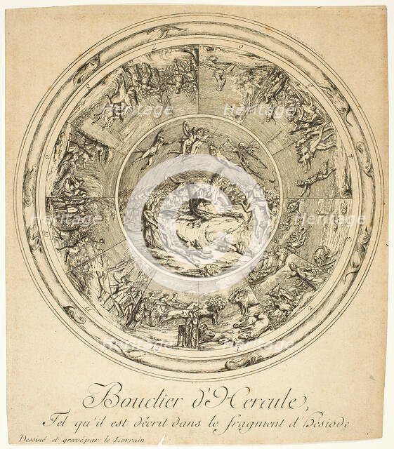 Shield of Hercules, 1756. Creator: Louis-Joseph Le Lorrain.