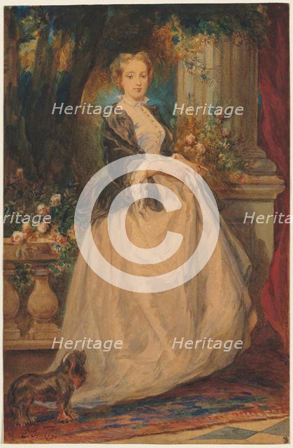 Portrait of Madame Thomas (née Camille Boucher). Creator: Eugène Isabey (French, 1803-1886).