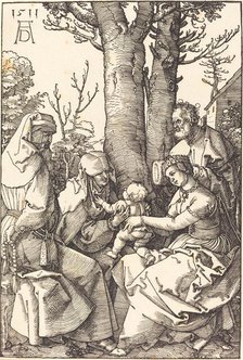 The Holy Family with Joachim and Anne under a Tree, 1511. Creator: Albrecht Durer.
