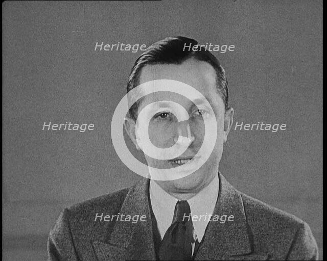 Attorney General of New Jersey David Theodore Wilentz Making a Statement During the Lind..., 1930s. Creator: British Pathe Ltd.