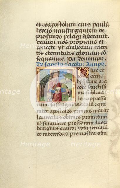 Jacobus; Poncher Hours, about 1500. Creator: Master of Jacques de Besancon.