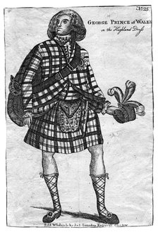 The Prince of Wales, the future King George IV (1762-1830), in the Highland Dress. Artist: Unknown
