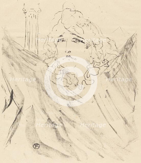 Sarah Bernhardt in "Cleopatra" (Sarah Bernhardt dans "Cléopatre"), 1896. Creator: Henri de Toulouse-Lautrec.