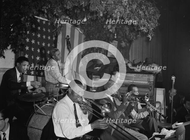 Portrait of Bunk Johnson, George Lewis, Alcide Pavageau, Kaiser Marshall..., N.Y., c. June 1946. Creator: William Paul Gottlieb.