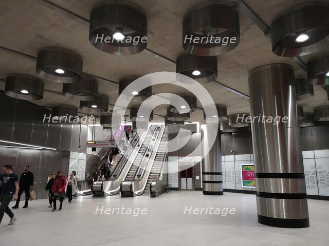 Elizabeth Line, Tottenham Ct Rd, London,UK, May 2022. Creator: Ethel Davies.