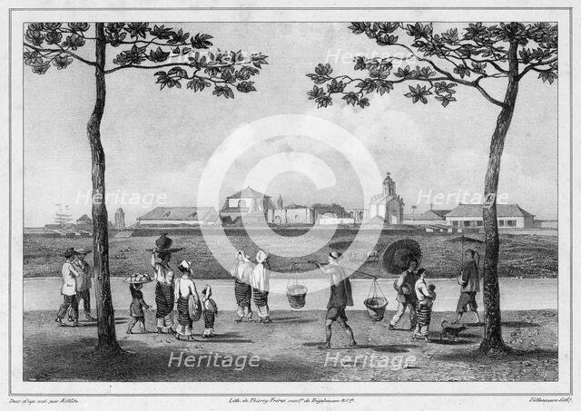 View of Manila, Capital of Luzon Island, Philippine Islands, 19th century. Creators: Friedrich Heinrich Kittlitz, Godefroy Engelmann.
