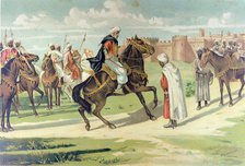 The Arab general Musa Ibn Nusayr (640-718) strikes the face of his lieutenant Tarik for disobeyin…