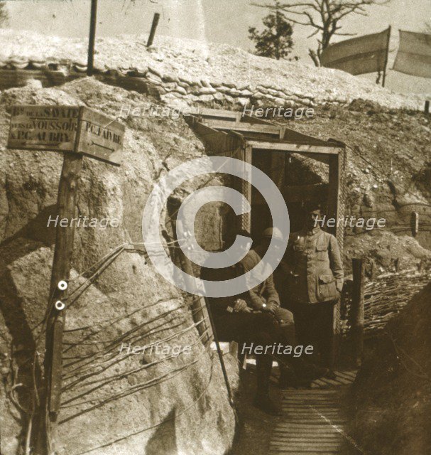 Trenches, Champagne, northern France, c1914-c1918. Artist: Unknown.