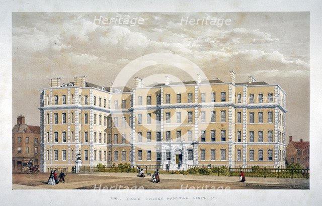 King's College Hospital, Carey Street, Westminster, London, c1840.                                   Artist: Anon