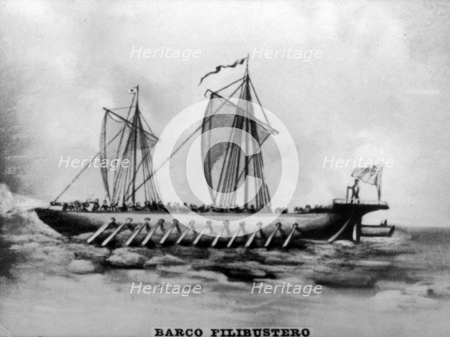 Filibustero Ship,  (16th century ), 1920s. Artist: Unknown.
