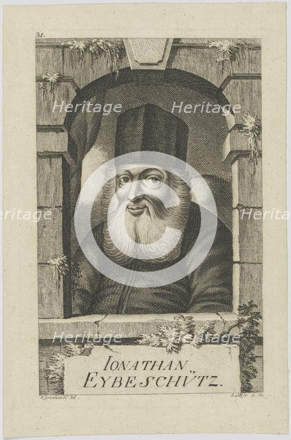 Portrait of Jonathan ben Nathan Eybeschütz (1690-1764) , 1772. Creator: Balzer, Johann (1738-1799).