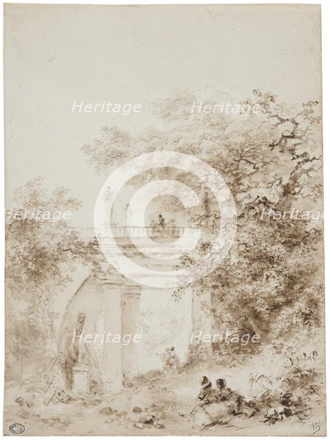 Italian landscape. Creator: Jean-Honore Fragonard.