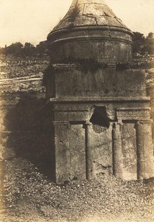 Absalom's Tomb, Valley of Kidron, Jerusalem, 1854. Creator: Auguste Salzmann.
