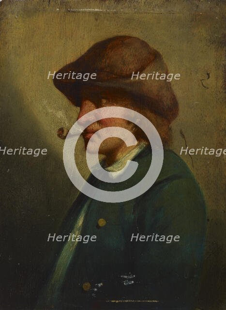 A man smoking a pipe, 1800-1899. Creator: Unknown.