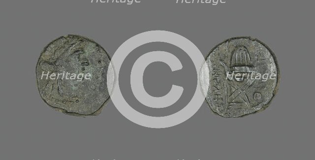 Coin Depicting the God Apollo, (75-50 BC ?). Creator: Unknown.