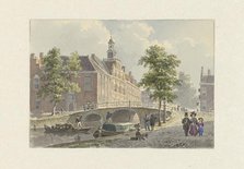 The Spui in The Hague, (from the south?), 1800-1880. Creator: Bartholomeus Johannes van Hove.