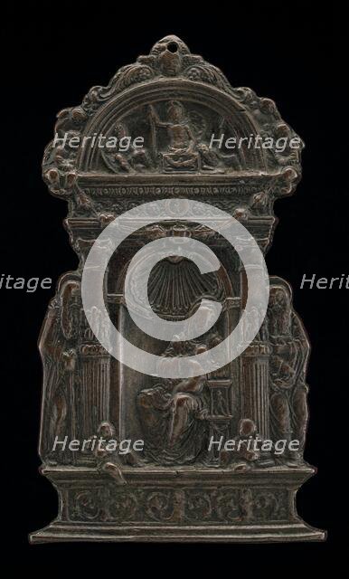 Madonna and Child Enthroned with Saint Anthony Abbot and Saint Jerome, 1490. Creator: Moderno.